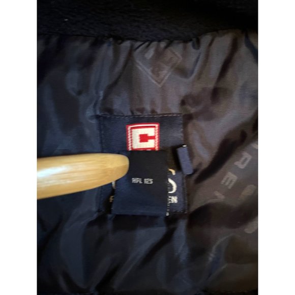 Chaps Ralph Lauren Mens Jacket M Green Navy Windbreaker Hooded Full Zip Logo Lon - Picture 6 of 9